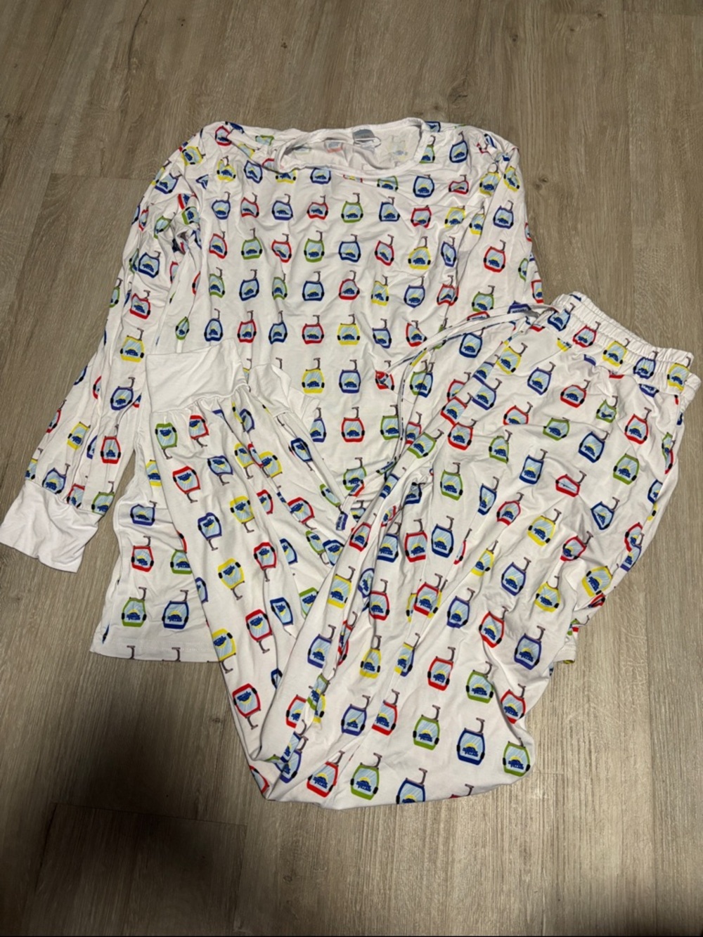 Little‎ Sunshine Bamboo Pajamas with Coloured Gondola Print